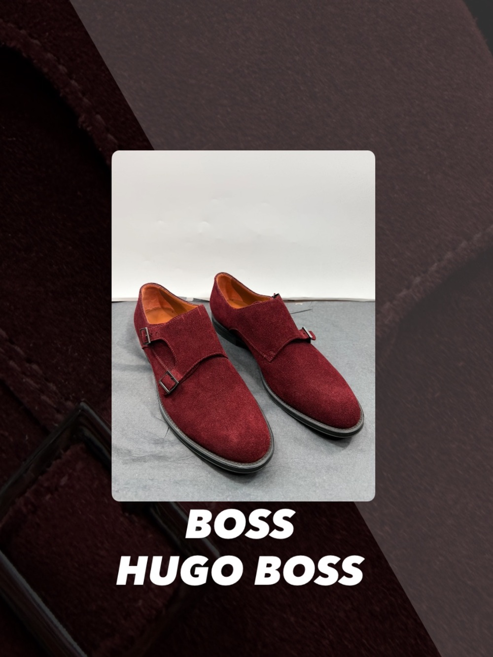 EUC Boss Hugo Boss Suede Double Monk Shoes